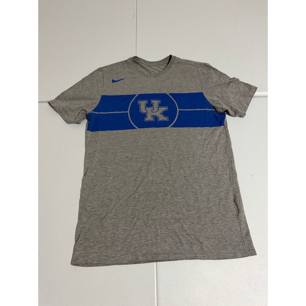 Nike Dri-Fit Kentucky Wildcats UK Shirt Mens L Gray Blue Logo Tee